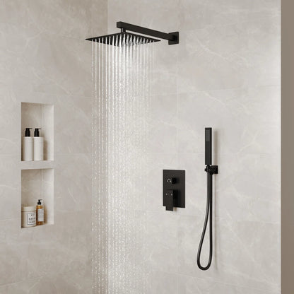 10" High Pressure Rainfall Shower System, Wall Mount Shower Faucet Set with Handheld Spray SF10-2FWM6066BK By EVERSTEIN  4.8  Rated 4.8 out of 5 stars. 836 Reviews