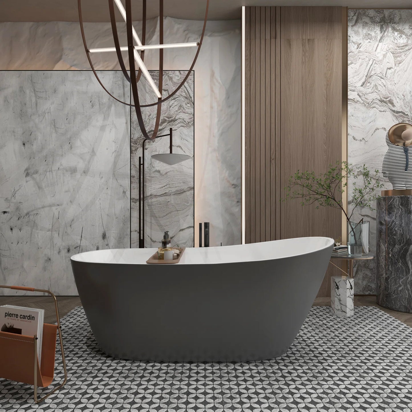 59" x 30" Freestanding Tub Matte Gray Acrylic Freestanding Bathtub Soaking Bath Tub A29 329R-59MGY By SOTUBX  4.5  Rated 4.5 out of 5 stars. 2 Reviews