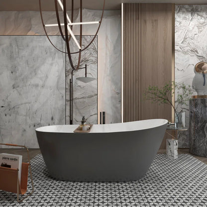 59" x 30" Freestanding Tub Matte Gray Acrylic Freestanding Bathtub Soaking Bath Tub A29 329R-59MGY By SOTUBX  4.5  Rated 4.5 out of 5 stars. 2 Reviews