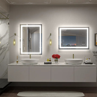 Aevar UL Certified Front & Back LED Anti-Fog Tempered Glass Bathroom/Vanity Mirror with 3-Year Warranty