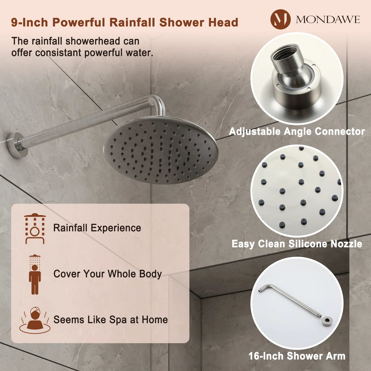 Calliope Wall Mounted 2-Function Retro Pressure-Balanced Shower System with 3 Setting Handheld MD-A3816-BN By mondawe  4.7  Rated 4.7 out of 5 stars. 69 Reviews