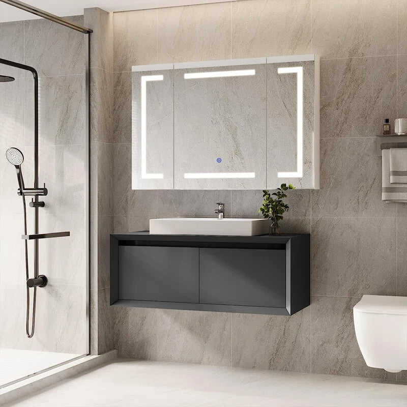 Dorla 39.4'' W 23.6'' H Surface Frameless Medicine Cabinet Mirror 2 Adjustable By Wrought Studio™  4.8  Rated 4.8 out of 5 stars. 29 Reviews