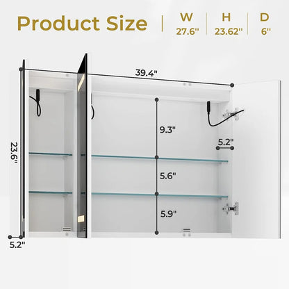 Dorla 39.4'' W 23.6'' H Surface Frameless Medicine Cabinet Mirror 2 Adjustable By Wrought Studio™  4.8  Rated 4.8 out of 5 stars. 29 Reviews