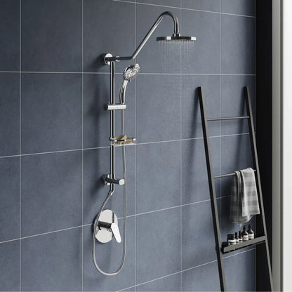 Kauai III 8-in Rain Showerhead Shower System with Slide Bar and Integrated Soap Dish 1011-III-CH By Pulse Showerspas  4.6  Rated 4.6 out of 5 stars. 863 Reviews