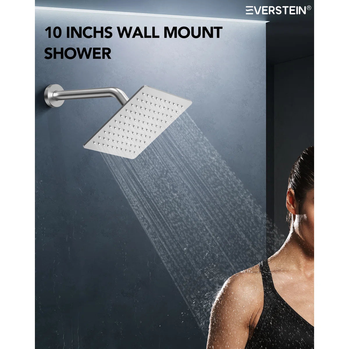 Music Thermostatic Shower Faucet,Dual 20" Showerheads System with LED Mood Lighting SFS-1054-NK20 By EVERSTEIN