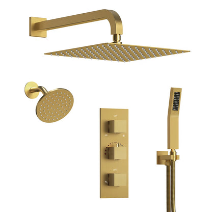 Thermostatic 12" High-Pressure Dual Rainfall Shower System with Handheld Shower SFS-1065-GD12 By EVERSTEIN  4.8  Rated 4.8 out of 5 stars. 28 Reviews
